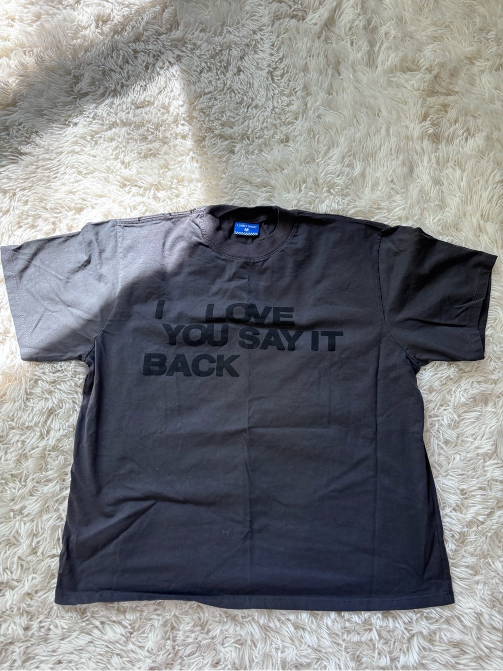 LONELY GHOST Black Graphic Short Sleeve Tee